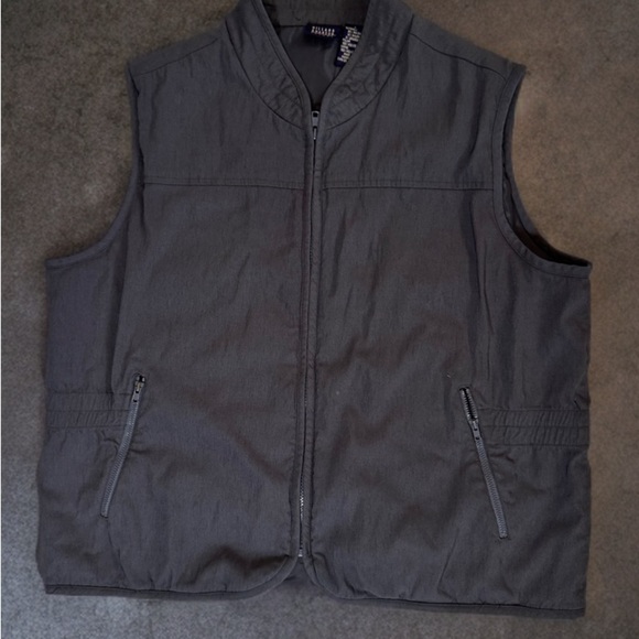Hillard & Hanson Gray Quilted Vest with Stand-Up Collar - Picture 7 of 11
